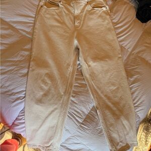 Everlane Way-High Straight Leg Jeans in Ecru